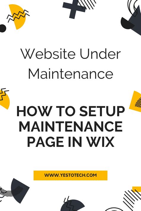 wix maintenance page setup.